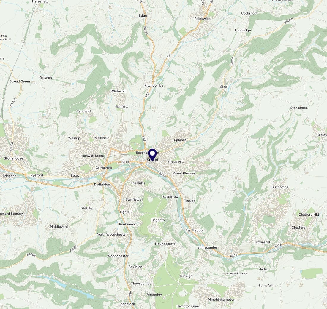 Map of Stroud